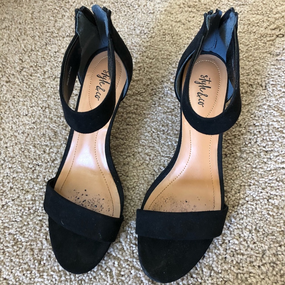 Black short heels